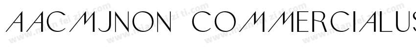 AaCMJNon CommercialUse字体转换